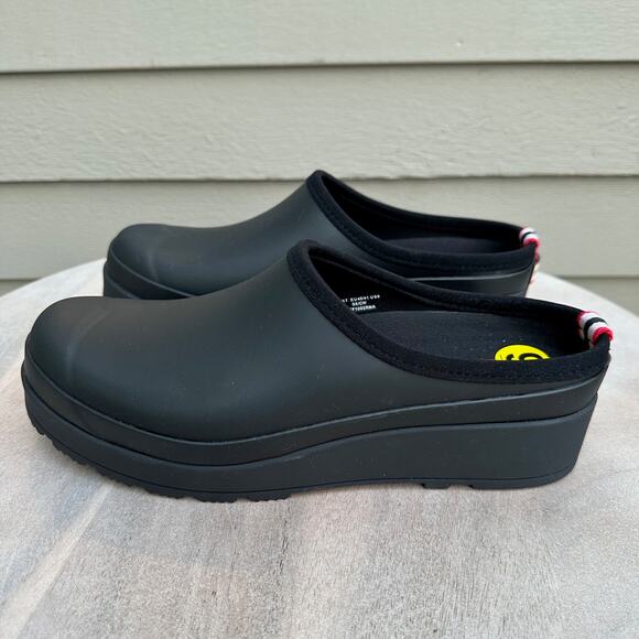 New Hunter Original Play Womens Size 9 Black Clogs Rubber Waterproof Slip On New - Picture 7 of 12